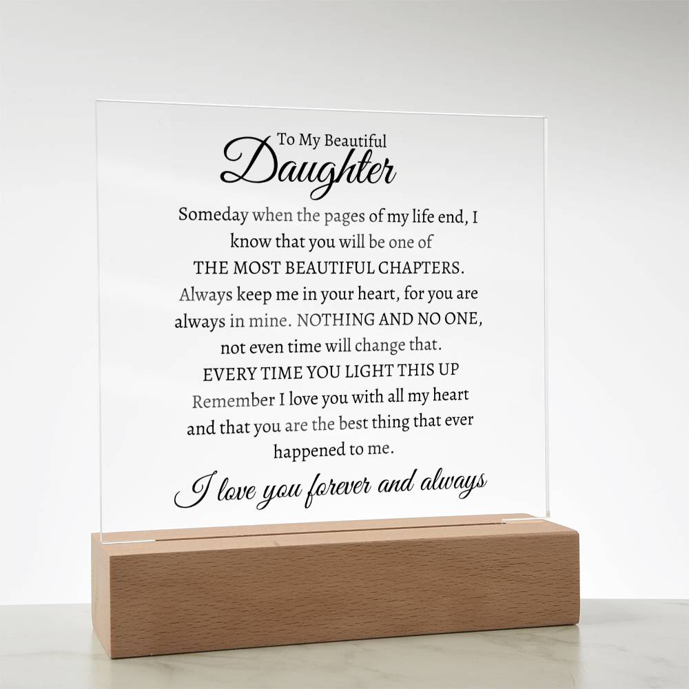 To My Daughter | Square Acrylic