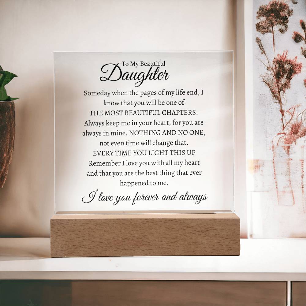 To My Daughter | Square Acrylic