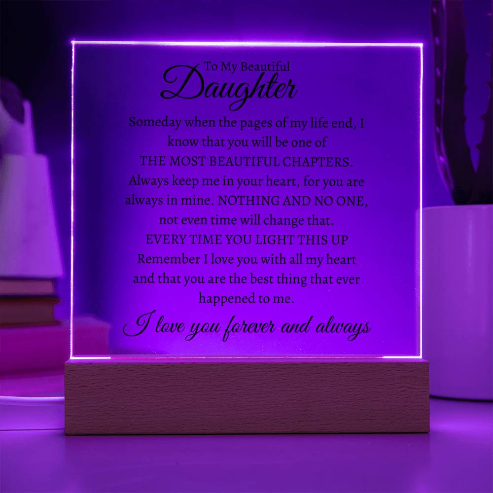 To My Daughter | Square Acrylic