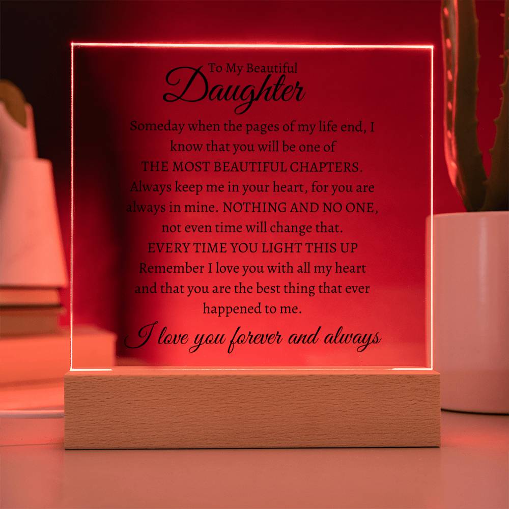 To My Daughter | Square Acrylic