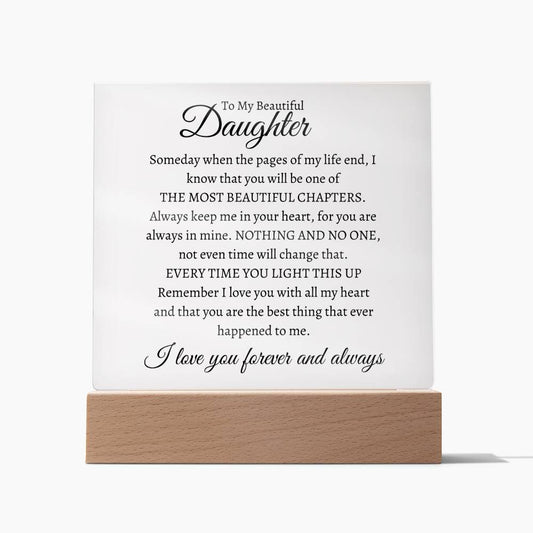 To My Daughter | Square Acrylic