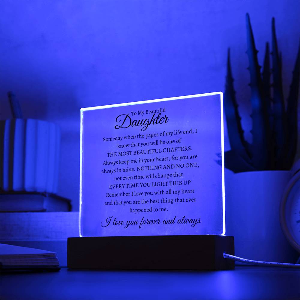 To My Daughter | Square Acrylic